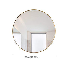 Gcgg Specchio per Il Trucco Specchio da Parete Shabby Chic Dorato, Specchio in Ottone Specchio Rotondo della Villa Dorata Specchio da Parete per Bagno (Size : 60cm)