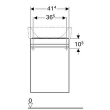 Geberit Renova Nr.1 Plan Lavamano lavabo Mobiletto Vanity 869053 414x586x345mm, Rovere Naturale Scuro - 869053000