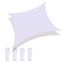 Ikaif Vela Tenda da Sole, di Protezione Rettangolo Tenda Impermeabile di Protezione UV, Summer Beach Garden Outdoor Struttura, con 4 Tie Corde (2X2m,White)