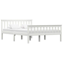 BIGTO - Struttura letto con 2 cassetti in legno di pino massello, mobili per camera da letto, 140 x 200 x 82 cm, colore: Bianco