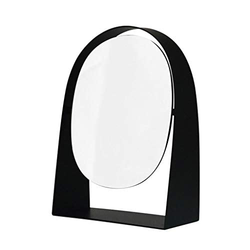 LYUN Specchio per vanità controsoffitto ad Alta Definizione, Specchio per vanità Rotante a 360 ° / Specchio per vanità per Tavolo, Bagno in Viaggio-Nero