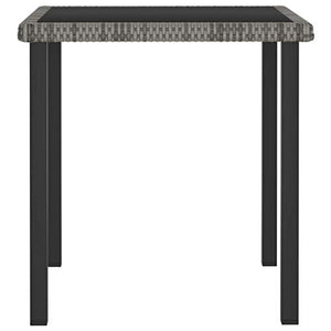 FAMIROSA Set da Pranzo da Giardino 3 pz in Polyrattan Grigio-5699