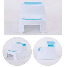 Vaorwne Sgabello Un 2 Gradini per Bambini - Sgabello per Bambini, con Impugnatura Morbida Antiscivolo per Sicurezza Come WC da Bagno Vasino da Allenamento Vasino e Sgabello da Cucina Blu