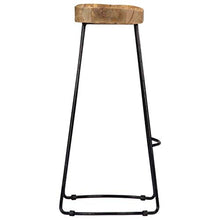 `2 Pezzi Gavin Sgabelli da Bar Cucina Pub Sgabelli da Bar in Legno Set in Legno massello di Mango 45x40x78 cmbarbar
