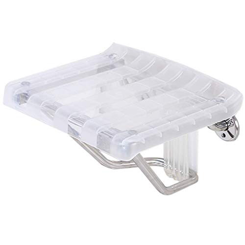 AGWa Bagno Sgabelli pieghevole Non-Slip Doccia Sedia, montaggio a parete doccia Sgabello per Anziani, Cambiare scarpe sedile Boards Corridoio - Bianco