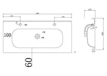 Mobile bagno Talis 100 antracite satinato, doppio , 2 cassetti senza maniglie