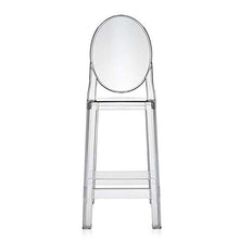 Kartell One More Sgabello, Policarbonato Trasparente o colorato in Massa, Cristallo, H. 65