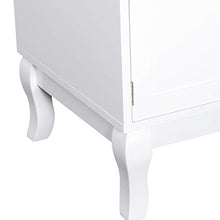 homcom Mobile Porta Tv Bianco Opaco Classico con Ante in Legno per TV 50'' 120×45×50.5cm