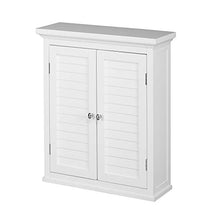 Teamson Home Mobile del Bagno Parete Legno Bianco Doppia Porta ELG-583