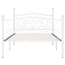 SKM Giroletto con Doghe Bianco in Metallo 90x200 cm