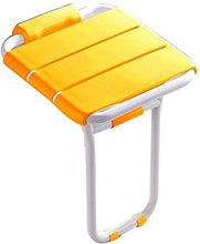 Sgabello da doccia Bagno sgabello Bagno di sicurezza pieghevole Sgabello anziani senza ostacoli Bagno Doccia Stool Bench Chair parete Cambiare Scarpe Sgabello con pannello e Legs ABS sgabello bagno