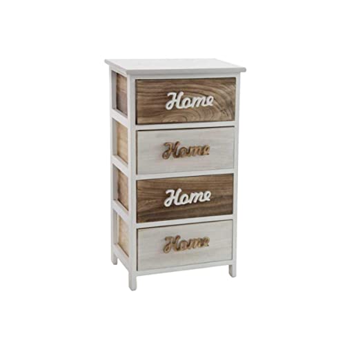 Gicos Cassettiera Legno Bianca con 4 Cassetti cm.40x29xh73