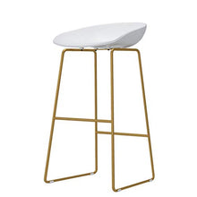 LLT Pratico sgabello Pianale da cucina altezza del telaio Sgabello Gold Metal | Sgabelli da bar Sedie ergonomiche Sedile Low Back Sgabelli casa Cafe, Sedie da pranzo,bianca,65 cm