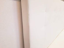 SARDAMATERASSI Letto singolo senza contenitore in similpelle bianco, elegante + rete a doghe in legno di faggio + materasso memory 22 cm sfoderabile + guanciale in fibra 3D