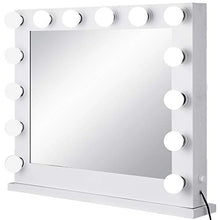 OldFe 80x65cm Il Specchio Trucco Tonde Professionale 14pz LED Il Specchio Trucco con Luci Regolabili in Bianco