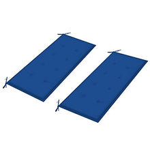 vidaXL Panca da Giardino con Cuscino Blu Reale 240 cm Massello di Teak