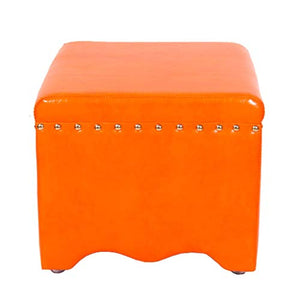 Jiangang-Ottomane Mobili per la casa e Giardino Sgabello Imbottito in Stile Europeo per Sgabello/Quadrato Sgabello per tavolino Soggiorno-Arancio Ottomani da Cucina