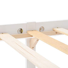 Struttura letto in legno, letto singolo, 90 x 190 cm, in legno massello, mobili per adulti, bambini, ragazzi, 90 x 190 cm, colore: bianco