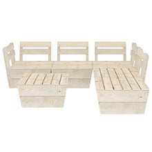 SKM Set Divani da Giardino su Pallet 6 pz in Legno Abete Impregnato (101kg) -3722