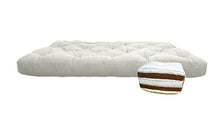 Futon Cocco con 1 Strato di Lattice, 200x200x17 cm.