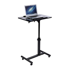 Computer da Tavolo Regolabile Sollevamento Laptop Table Rimovibile Standing Divano Letto Notebook Desk Stand con Ruote Scrivania Portatile FF (Color : Black)