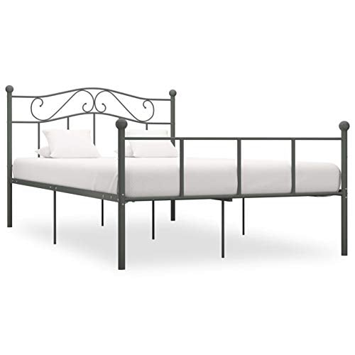 Tidyard Struttura Letto Singolo Matrimoniale in Metallo con Doghe 100/120/140x200 cm,Giroletto Singolo Matrimoniale in Mettallo,Letto con Doghe,Letto in Metallo,Letto Una Piazza e Mezza