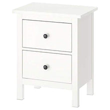 Hemnes Ikea - Comò con 2 cassetti, laccato bianco, in legno massiccio (54 x 66 cm)