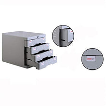 Armadi file Organizer Box desktop a quattro strati con serratura Casellario rifinitura Governo di immagazzinaggio Desktop Attrezzature da ufficio Desktop ( Color : Silver , Size : 36.5×28.2×28.5cm )