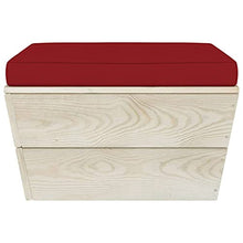 vidaXL Ottomana da Giardino su Pallet con Cuscino in Legno di Abete