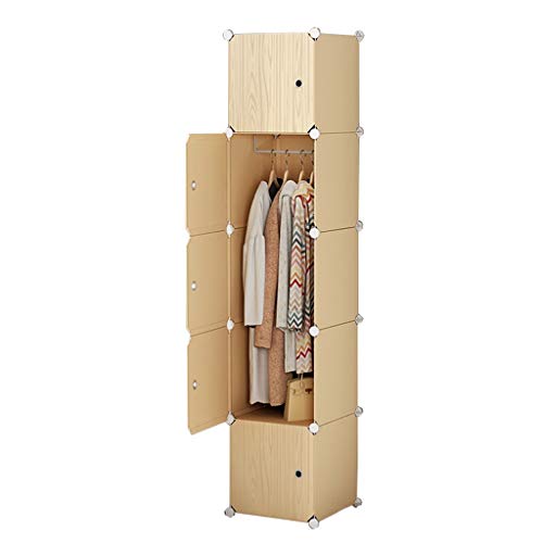Locker 5 Porte Armadio Armadio Appendente Archivi Rimovibili di Plastica Scaffali Abbigliamento Home Camera 39X47X183CM MUMUJIN