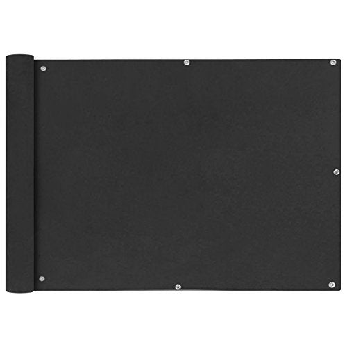 vidaXL Paravento Balcone Oscurante Tessuto Oxford 75x600 cm Antracite Parasole