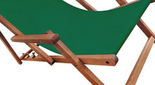 Erst-Holz 5 Varianti/Colori di Tessuti per Robusta Sedia a Sdraio particolarmente Larga V-10-500, Colore di Stoffa:Verde