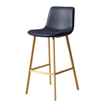 YS Sedia Sgabello da Bar Sedile Bar, Nordic Creativo Tempo Libero Ferro Art Schienale Alto Cucina per la Casa Cucina Semplice e Moderna,Blu