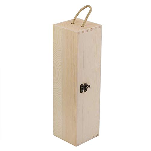 Cafopgrill Porta Vino Portabottiglie Singolo Contenitore per Vino Rosso Scatola per imballaggio in Legno per Vino Porta Regalo