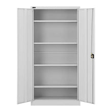 Fromm & Starck Armadietto In Metallo Per Ufficio Armadio Metallico STAR_MCAB_29 (180 Cm, Grigio, 4 ripiani)