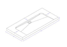 Mobile bagno marmo Bianco Carrara Damo 100cm,senza foro, bianco lucido
