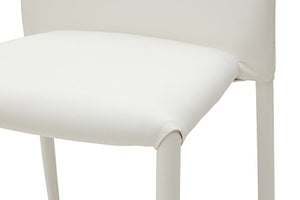 White loft, Set di 4 Sedie, Metallo, Bianco, 44x57x87 cm