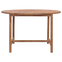 Goliraya Tavolo da Giardino Rotondo in Legno Massello di Teak,Tavolo da Esterno in Legno,Tavolo da Pranzo da Giardino per Esterno in Legno 120x76 cm/150x76 cm