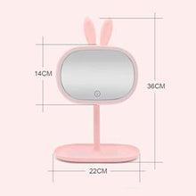 AJH Home Specchio da toeletta Specchio da Trucco Specchio da Trucco Portatile Lampada da Tavolo 2 in 1 Luce a LED Mini Specchio USB Ricaricabile Touch Screen Specchi