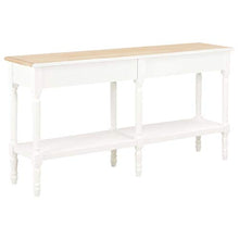 vidaXL Legno Massello Credenza Classica Elegante Stile Vintage Francese Tavolo Consolle Cassettiera Armadietto 150x35x77cm Bianco e Marrone