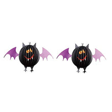 ARTFFEL Vola 2pcs Halloween Lanterne Creativo Hanging Delicato Modello di Grandi Dimensioni Bat Tatuaggi Lanterna Luce Scene Bonus for Ambientazione Esterna Partito .Compleanno