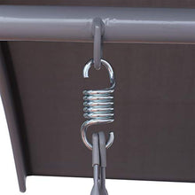 Outsunny Dondolo da Giardino 2 Posti Separati con Tavolino Centrale e Tetto Regolabile, in Metallo 175x112x165cm Grigio