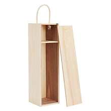 Juvale - Scatola da vino in legno, confezione da 2 pezzi, per bottiglie di vino, in legno, con manico per feste di compleanno, inaugurazione della casa, matrimonio, anniversario, 30 x 10 cm