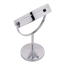 YIBOKANG Specchi, Specchio da Bagno Specchio Specchio per Trucco per Ragazza, Illuminazione a LED Desktop Specchio Beauty Specchio AAA Alimentato (Non Incluso) Base Antiscivolo
