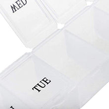 2pcs settimanale pillola organizzatore 7 giorni medicina scomparti stoccaggio vitamina viaggio bianco 1 pz