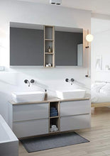 VBChome Moduo, collezione Crea 35, 35 cm x 35 cm x 13,5 cm, lavabo, in ceramica, per bagno e WC