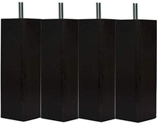 Margot – Dolcezza scandinava, Set di 4 Piedini Quadrati per Rete in Legno, 5 x 5 x 18 cm
