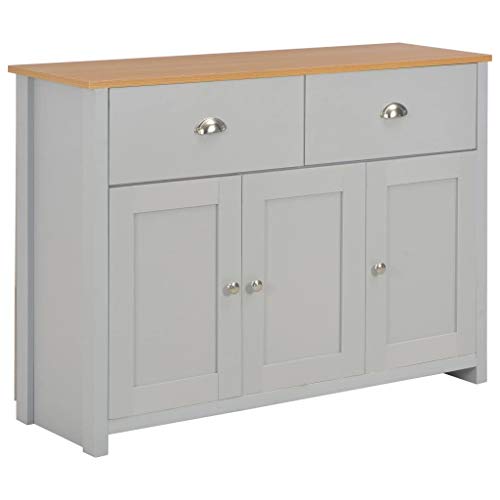 FAMIROSA Credenza Grigia 112x35x81 cm