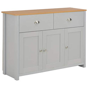 FAMIROSA Credenza Grigia 112x35x81 cm