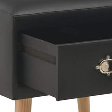 Comodino Camera da Letto, Comodini Mobile Contenitore Mobile Contenitore in Pelle Artificiale + Pino con 1 Cassetto, può Essere Utilizzato Anche Come Pouf, Mobile Basso, 40 x 35 x 40 cm